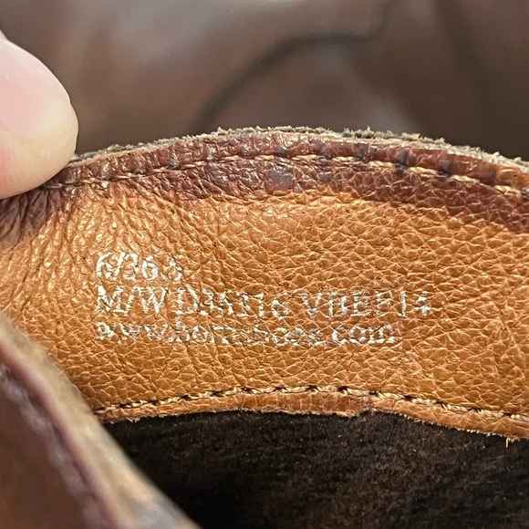 Born Brown Leather Distressed Ankle Boots Womens size 6 - Picture 3 of 9